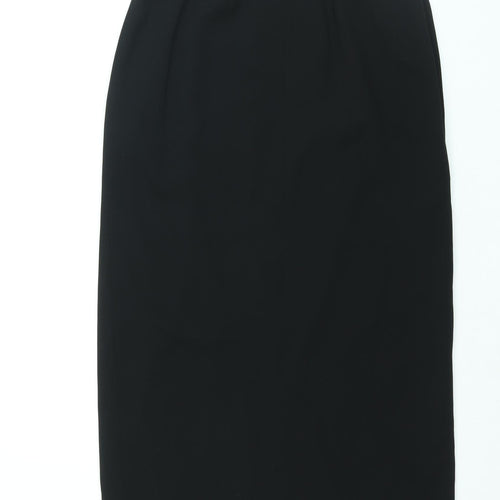 NEXT Womens Black Polyester Straight & Pencil Skirt Size 12 Zip - Vented