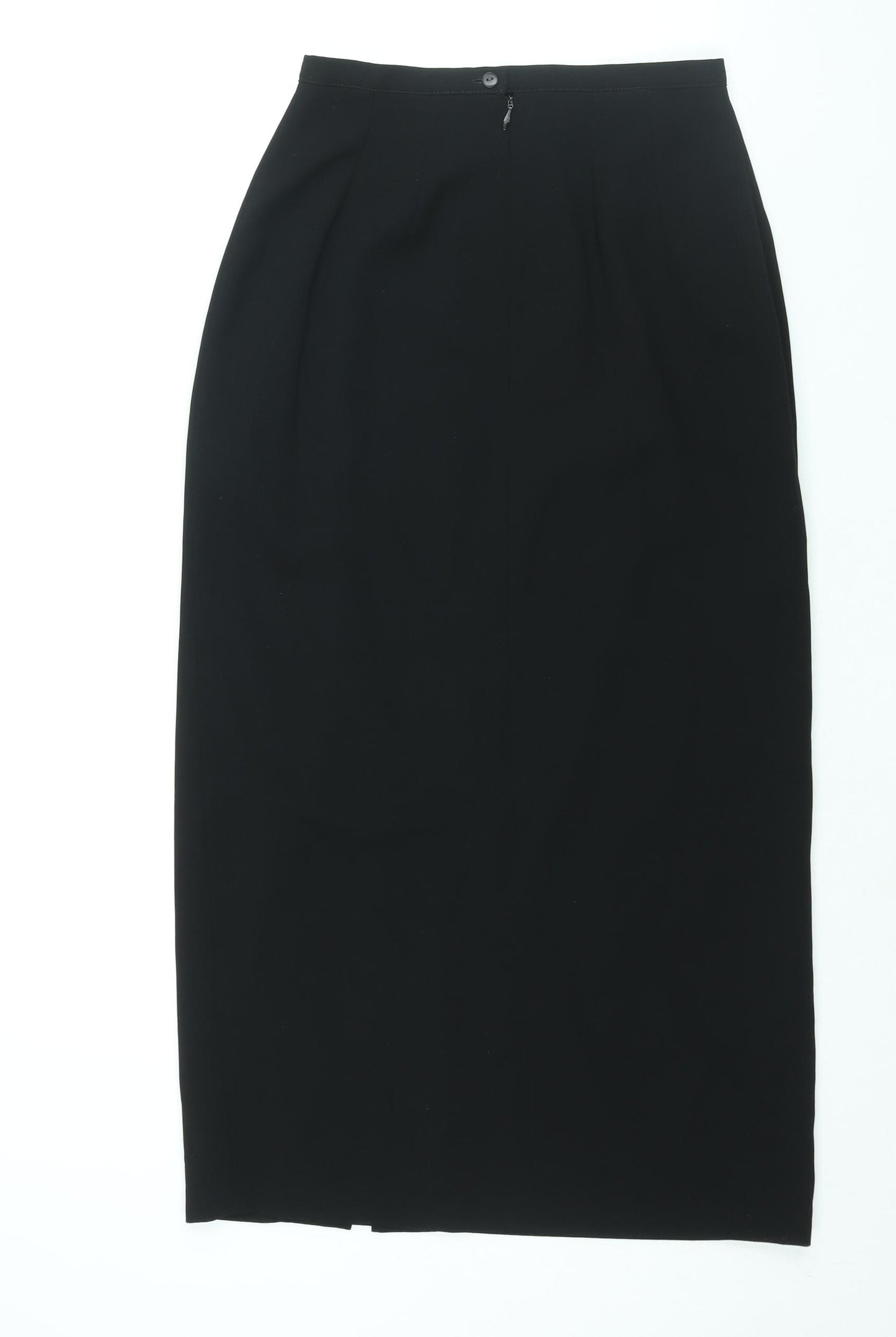 NEXT Womens Black Polyester Straight & Pencil Skirt Size 12 Zip - Vented