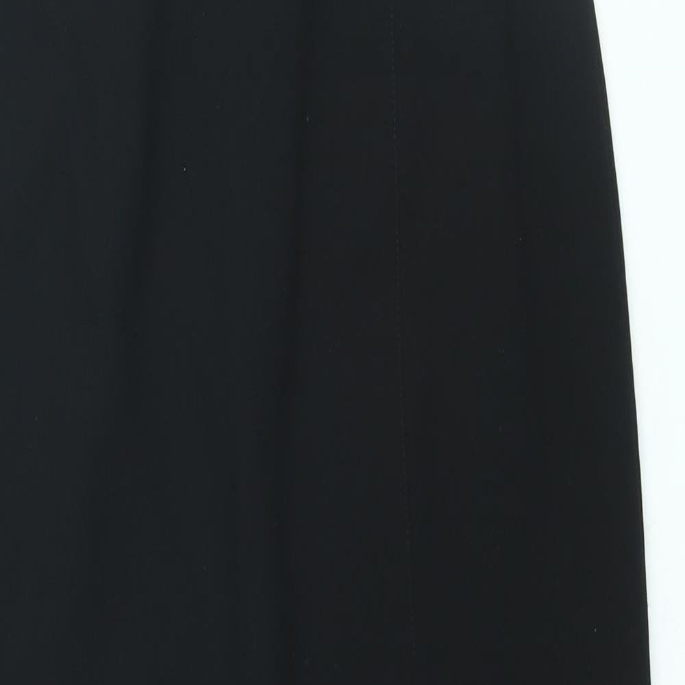 NEXT Womens Black Polyester Straight & Pencil Skirt Size 12 Zip - Vented