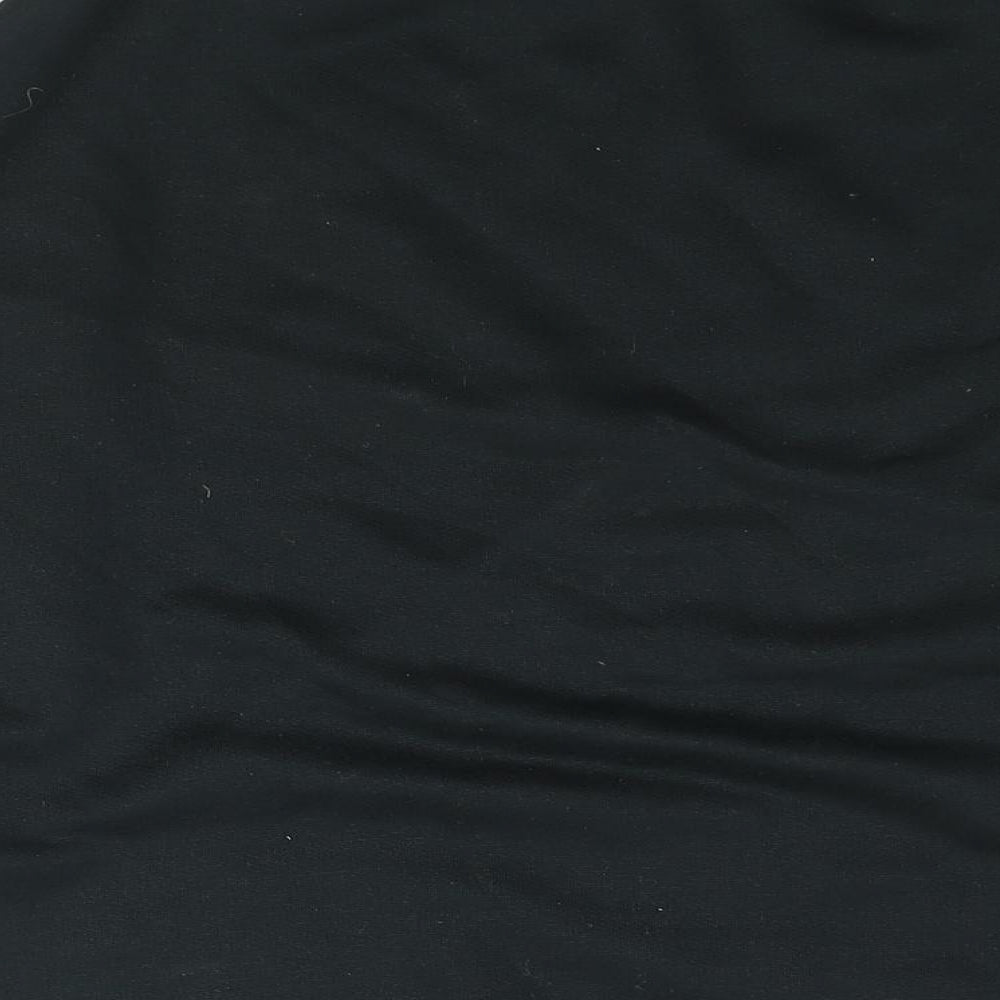 Boohoo Womens Black Colourblock Polyester Pullover Sweatshirt Size 10 Pullover - Leopard Print Panel