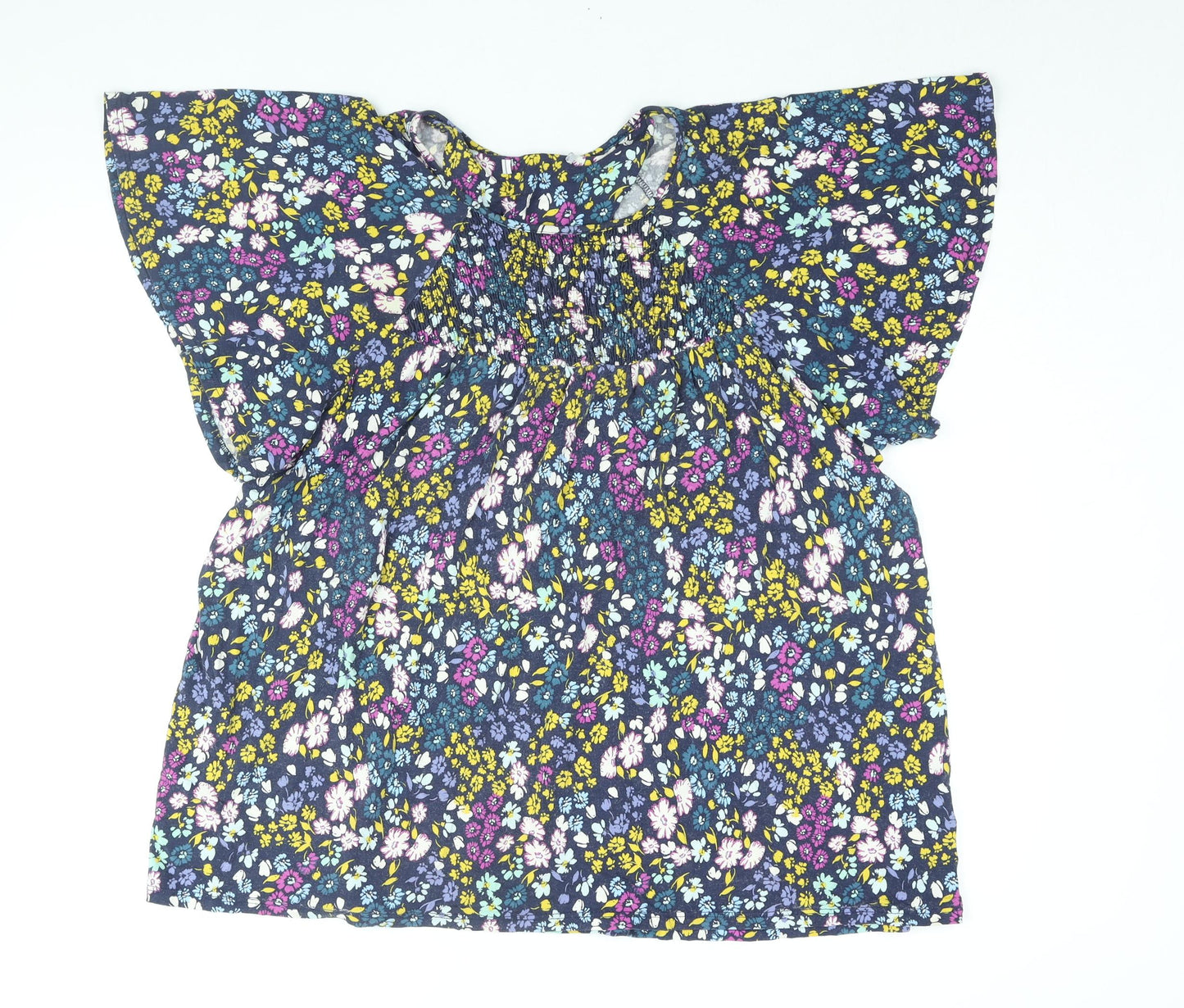 NEXT Womens Multicoloured Floral Viscose Basic Blouse Size 22 Round Neck