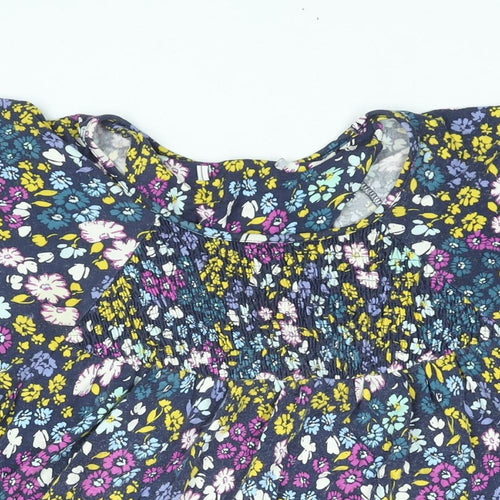 NEXT Womens Multicoloured Floral Viscose Basic Blouse Size 22 Round Neck