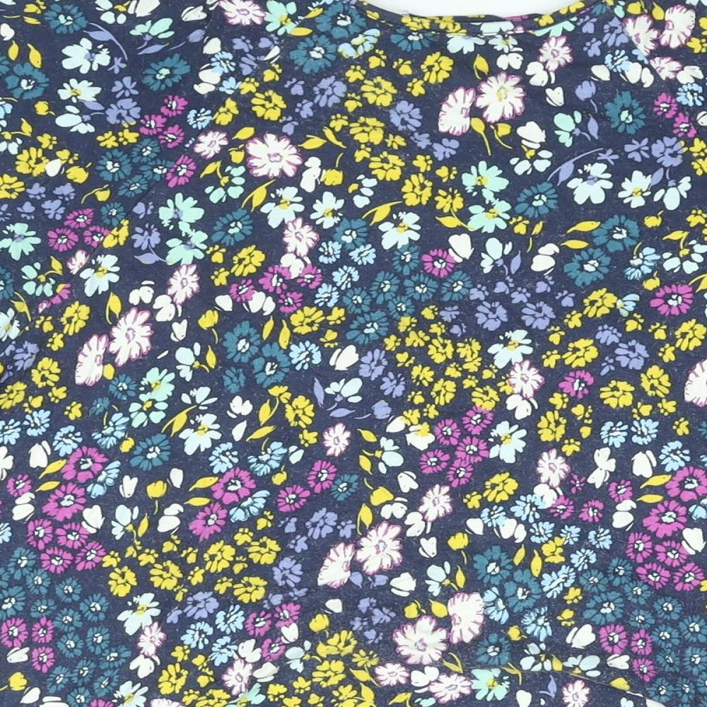 NEXT Womens Multicoloured Floral Viscose Basic Blouse Size 22 Round Neck