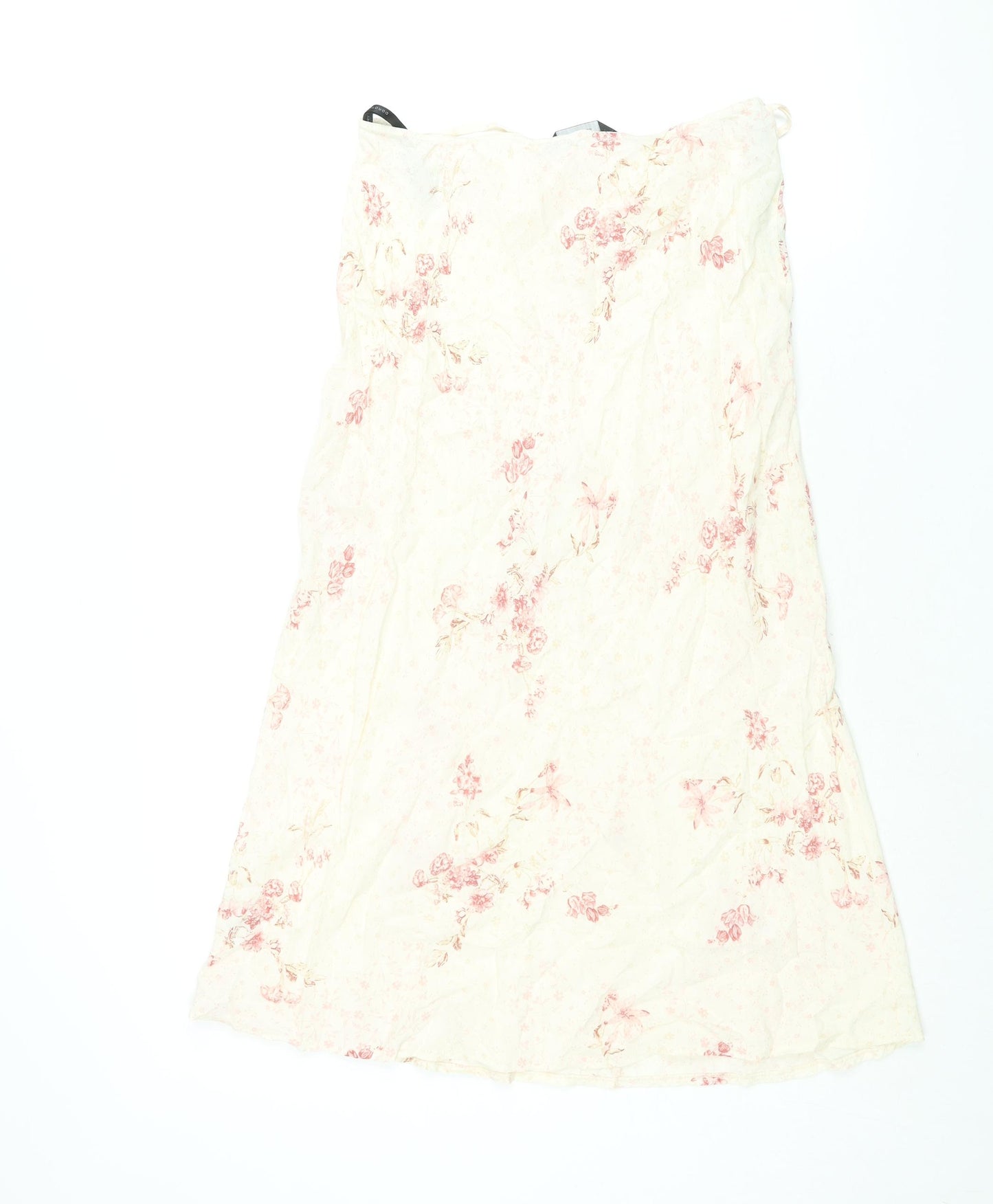 Dorothy Perkins Womens Ivory Floral Viscose A-Line Skirt Size 12