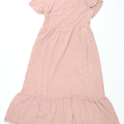 Old Navy Womens Pink Cotton Shift Size M Round Neck Pullover
