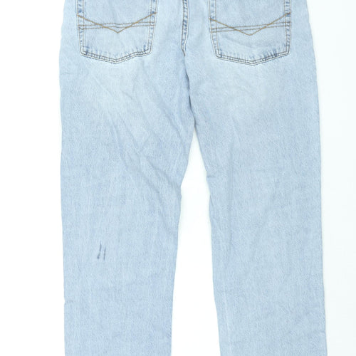 Maine New England Womens Blue Cotton Straight Jeans Size 34 in L28 in Regular Zip