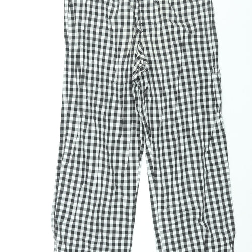 Calvin Klein Mens Black Gingham Cotton Pyjama Pants Size M Drawstring - Logo