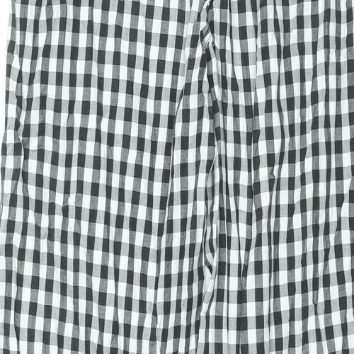 Calvin Klein Mens Black Gingham Cotton Pyjama Pants Size M Drawstring - Logo