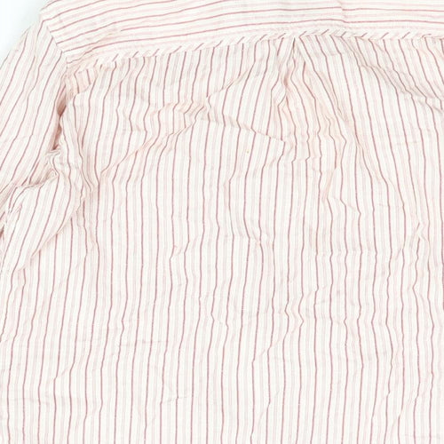 Indigo Womens Red Striped Cotton Basic Button-Up Size 10 Collared