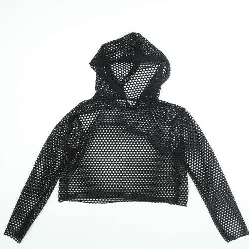 Urban Outfitters Womens Black Polyester Pullover Hoodie Size M Pullover - Fishnet