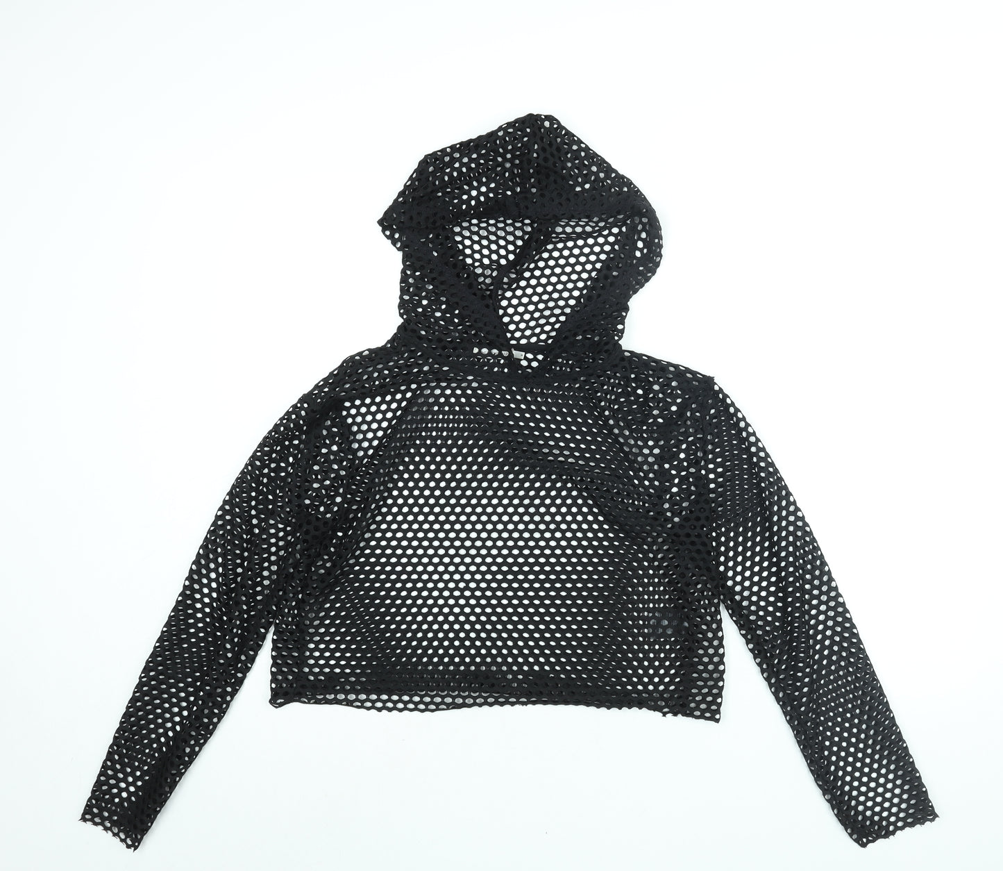 Urban Outfitters Womens Black Polyester Pullover Hoodie Size M Pullover - Fishnet