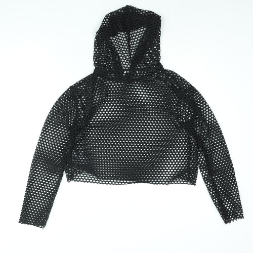 Urban Outfitters Womens Black Polyester Pullover Hoodie Size M Pullover - Fishnet