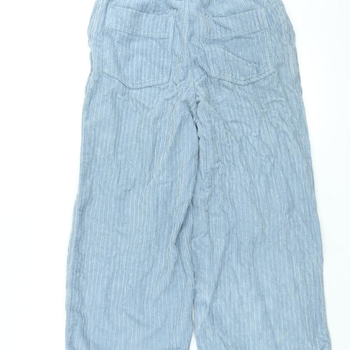 Topshop Womens Blue Cotton Trousers Size 8 L25 in Regular Zip