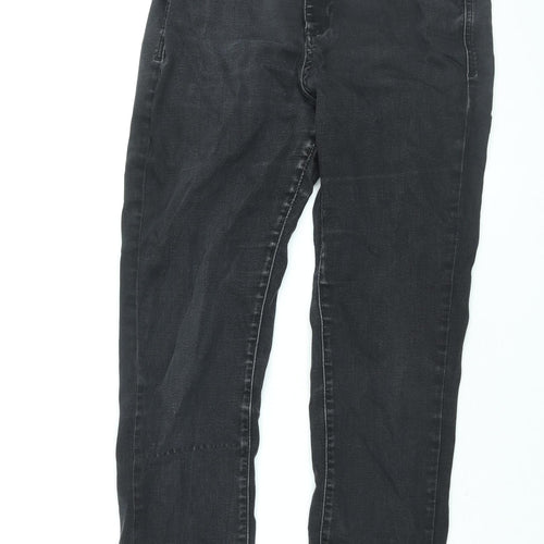 Autograph Womens Black Cotton Skinny Jeans Size 14 L30 in Regular Zip