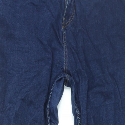 TU Womens Blue Cotton Straight Jeans Size 16 L28 in Regular Zip