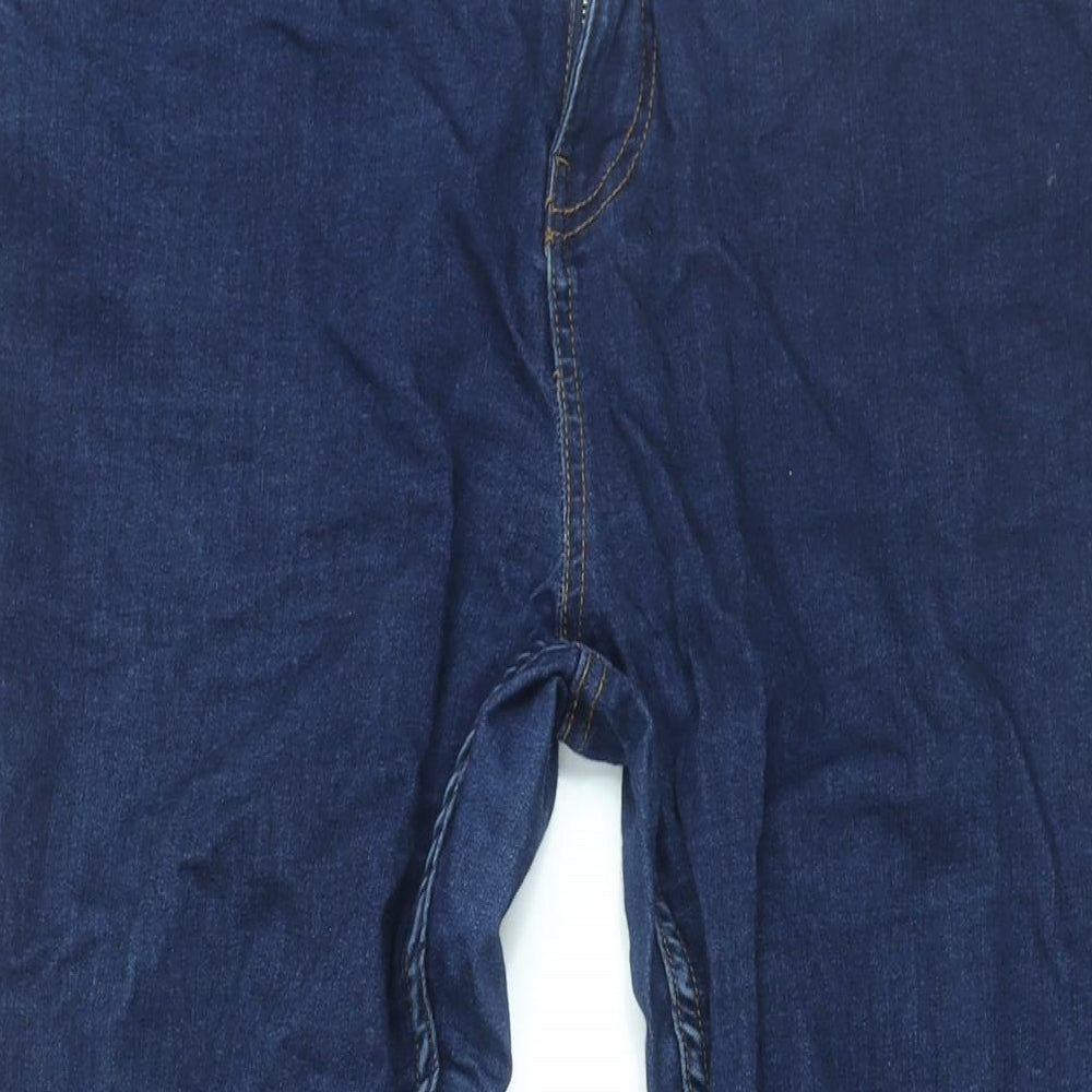 TU Womens Blue Cotton Straight Jeans Size 16 L28 in Regular Zip