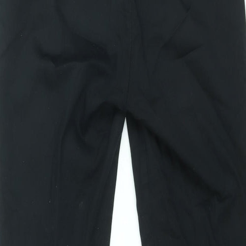 H&M Womens Black Cotton Trousers Size 8 L27 in Regular - Elasticated Waist