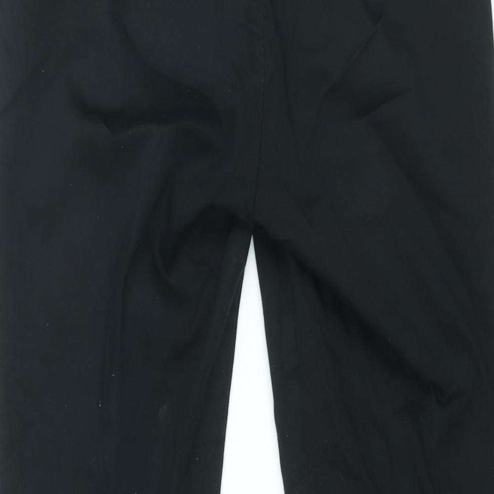 H&M Womens Black Cotton Trousers Size 8 L27 in Regular - Elasticated Waist