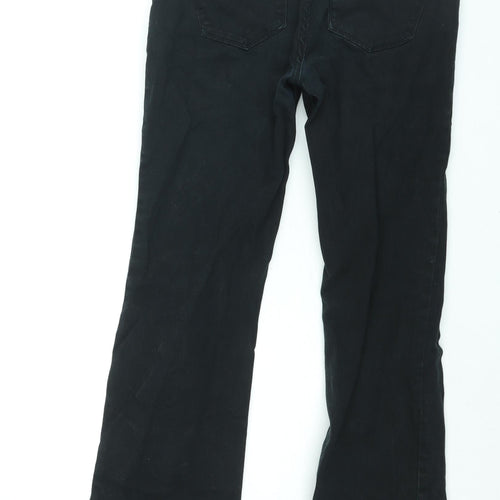 YES YES Womens Black Cotton Bootcut Jeans Size 10 L30 in Regular Zip