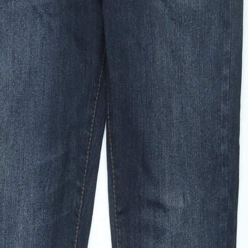 Denim & Co. Womens Blue Cotton Skinny Jeans Size 14 L32 in Regular Zip