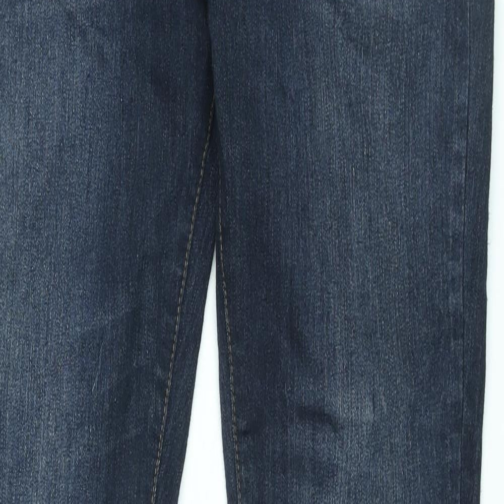 Denim & Co. Womens Blue Cotton Skinny Jeans Size 14 L32 in Regular Zip