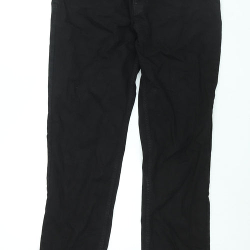 TU Mens Black Cotton Straight Jeans Size 36 in L32 in Regular Zip