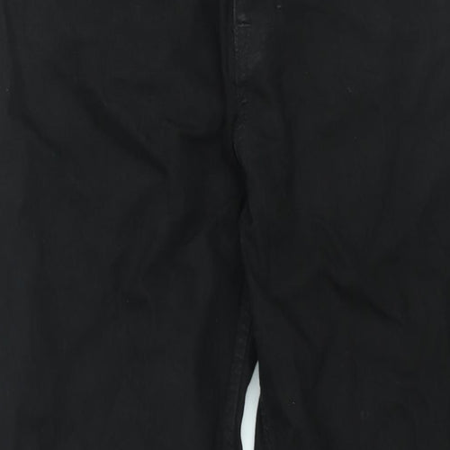 TU Mens Black Cotton Straight Jeans Size 36 in L32 in Regular Zip