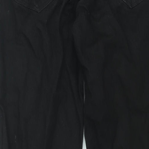 TU Mens Black Cotton Straight Jeans Size 36 in L32 in Regular Zip