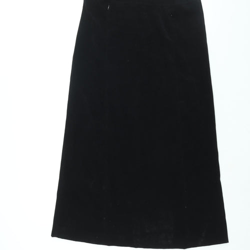 AMARANTO Womens Black Polyester A-Line Skirt Size 28 in Zip