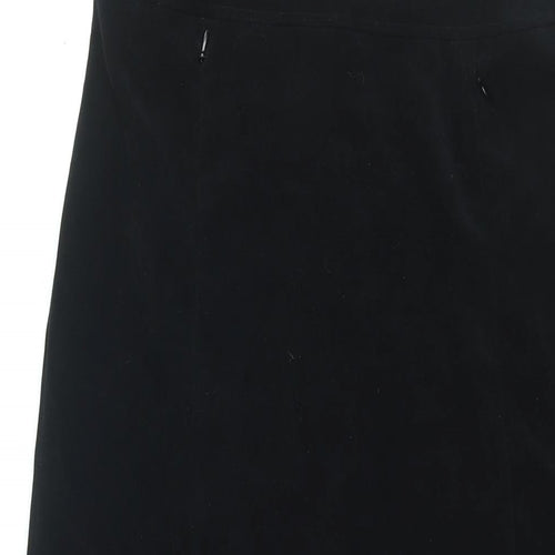 AMARANTO Womens Black Polyester A-Line Skirt Size 28 in Zip