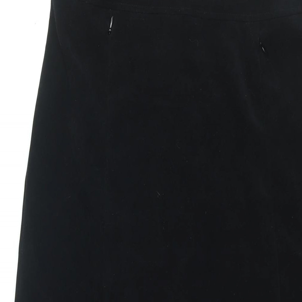 AMARANTO Womens Black Polyester A-Line Skirt Size 28 in Zip