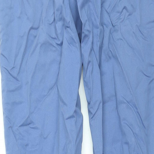 Polo Ralph Lauren Mens Blue Cotton Chino Trousers Size 32 in L34 in Regular Zip