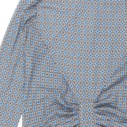 Therapy Womens Multicoloured Geometric Polyester Shift Size S Round Neck Pullover - Rouched
