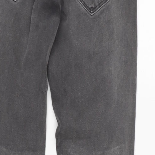 NEXT Mens Grey Cotton Blend Straight Jeans Size 30 in L28 in Regular Zip