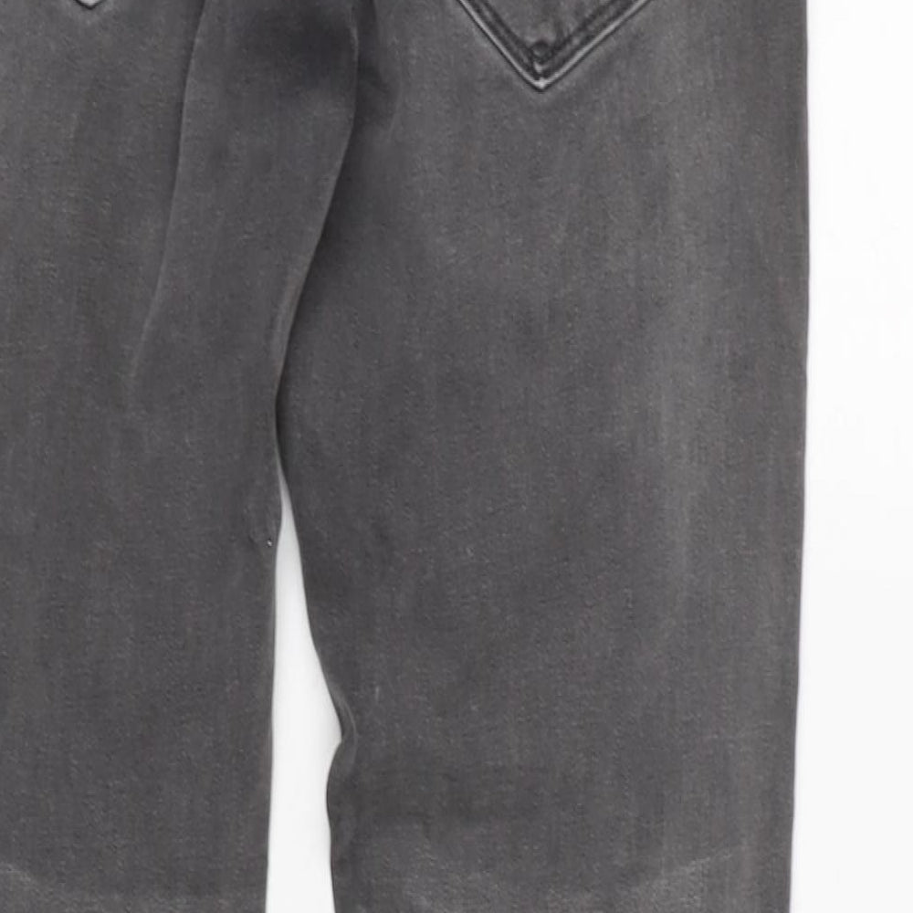 NEXT Mens Grey Cotton Blend Straight Jeans Size 30 in L28 in Regular Zip