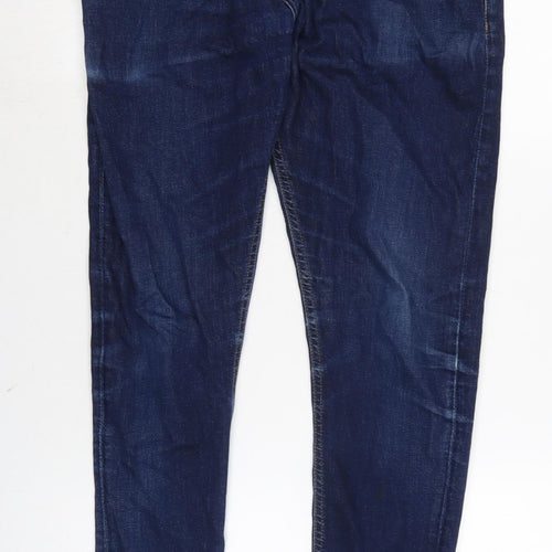 NEXT Mens Blue Cotton Blend Skinny Jeans Size 30 in L29 in Regular Zip
