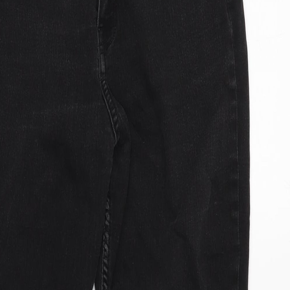 H&M Mens Grey Cotton Blend Tapered Jeans Size 32 in L28 in Regular Zip