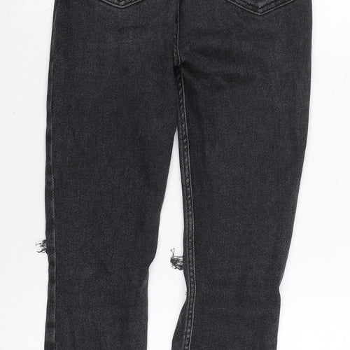 New Look Womens Grey Cotton Blend Tapered Jeans Size 10 L27 in Regular Zip