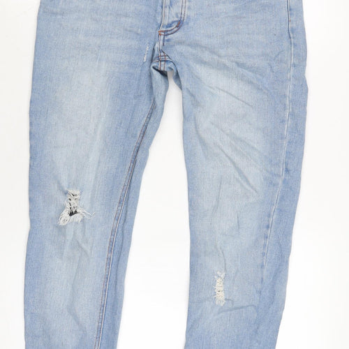 Cheap Monday Mens Blue Cotton Blend Straight Jeans Size 30 in L27 in Regular Zip