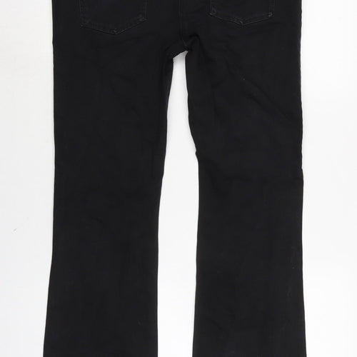 NEXT Womens Black Cotton Blend Skinny Jeans Size 12 L29 in Regular Zip