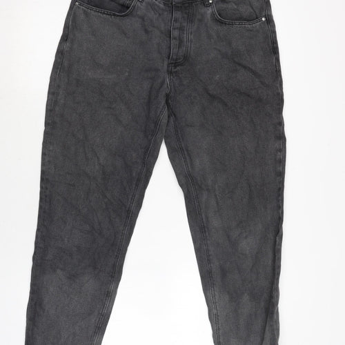 ASOS Mens Grey Cotton Straight Jeans Size 29 in L26 in Regular Button