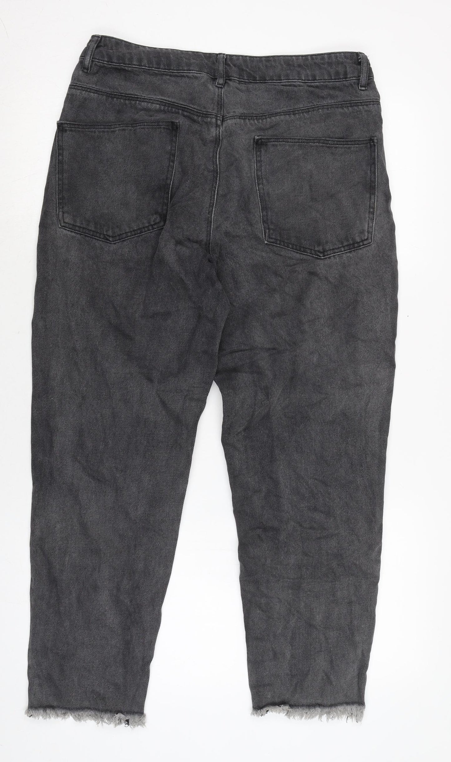 ASOS Mens Grey Cotton Straight Jeans Size 29 in L26 in Regular Button