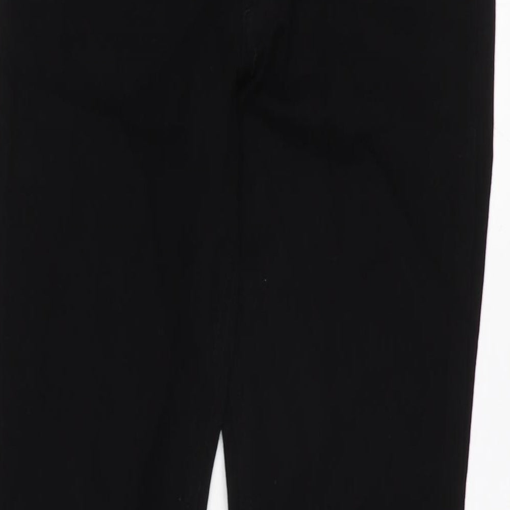 Jigsaw Womens Black Cotton Blend Straight Jeans Size 8 L33 in Regular Zip