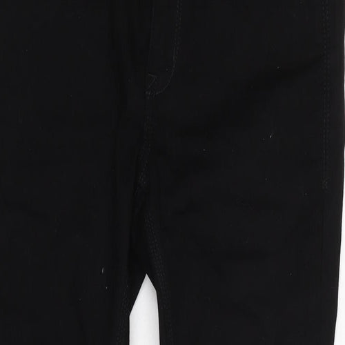 River Island Mens Black Cotton Blend Tapered Jeans Size 30 in L30 in Regular Zip