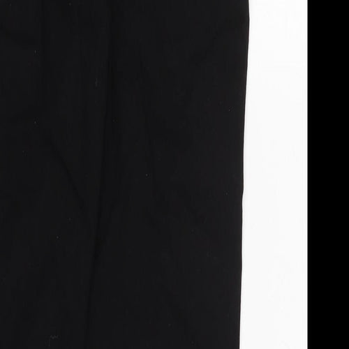 River Island Mens Black Cotton Blend Tapered Jeans Size 30 in L30 in Regular Zip