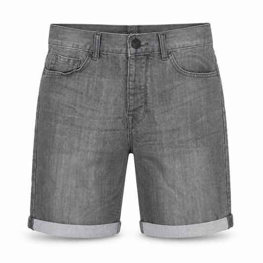 Denim & Co. Mens Grey Cotton Biker Shorts Size 30 in L10 in Regular Button