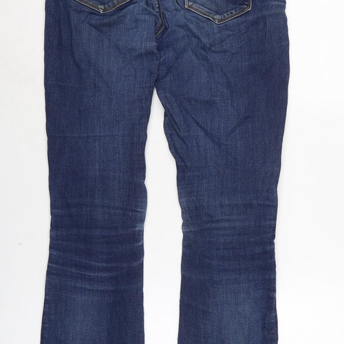 Gap Womens Blue Cotton Blend Bootcut Jeans Size 30 in L30 in Regular Zip