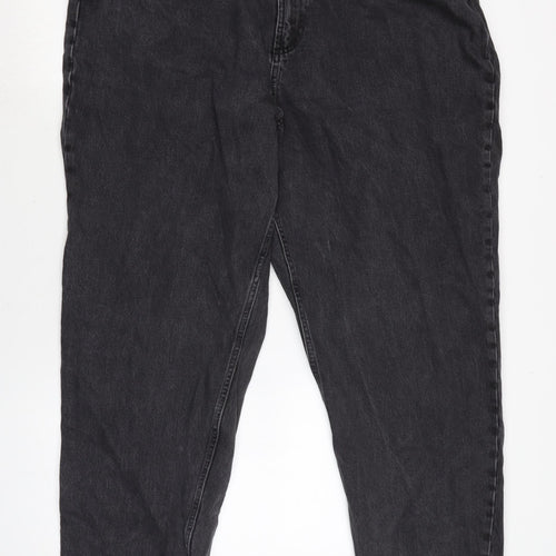 ASOS Womens Grey Cotton Straight Jeans Size 34 in L30 in Regular Zip