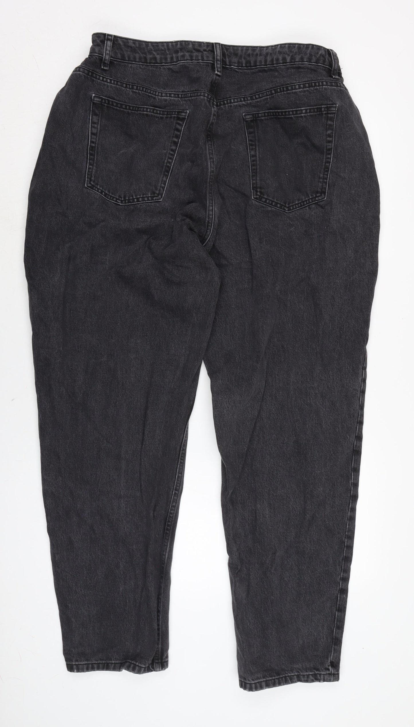ASOS Womens Grey Cotton Straight Jeans Size 34 in L30 in Regular Zip