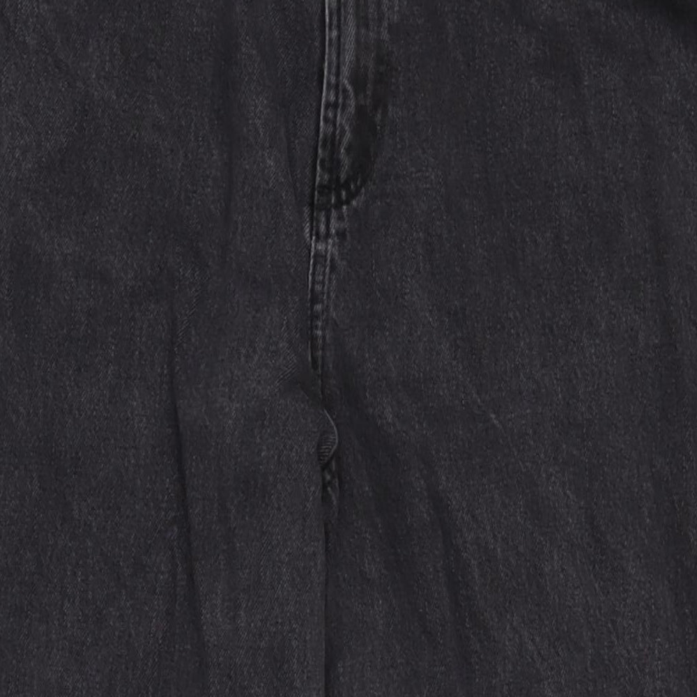 ASOS Womens Grey Cotton Straight Jeans Size 34 in L30 in Regular Zip